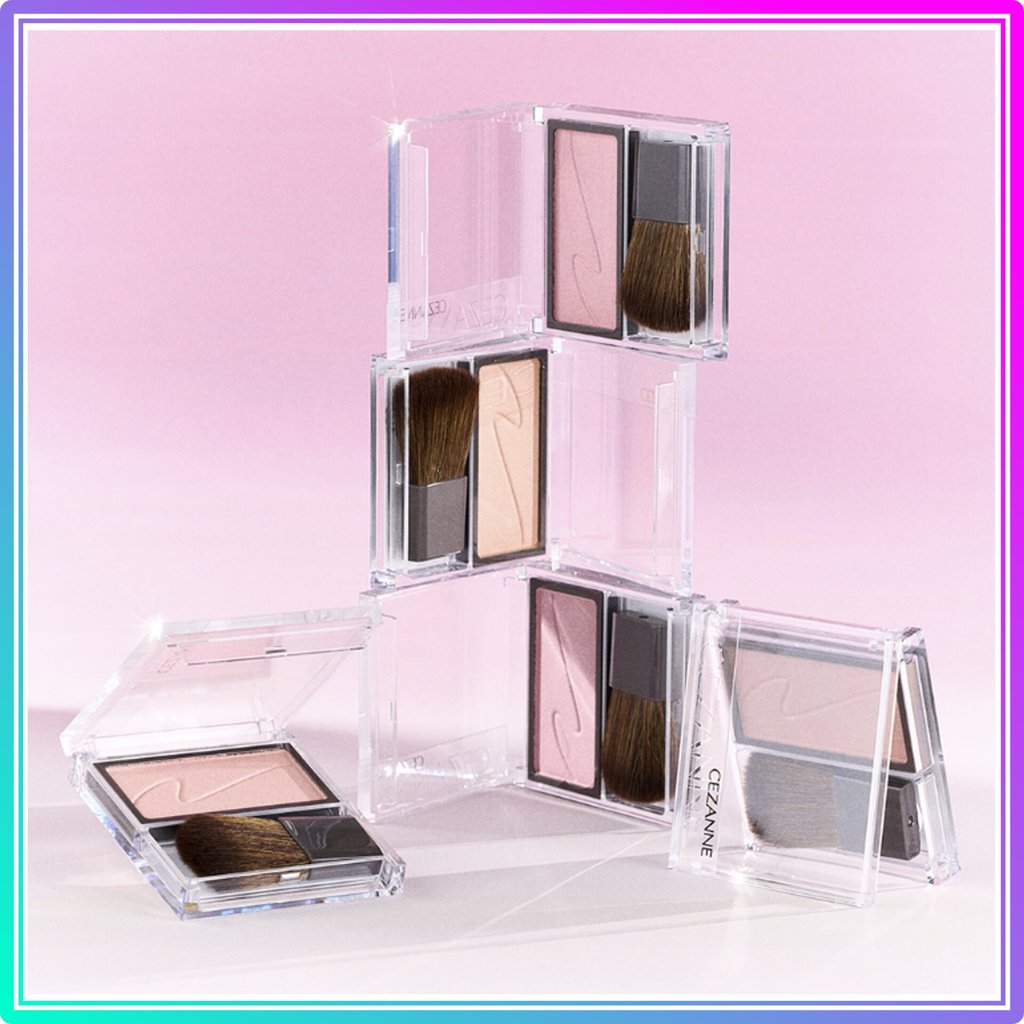 [Cezanne] Phấn má hồng Cheek 2.2g / Phấn má hồng trang điểm hoàn thiện mềm mại tự nhiên phát sáng