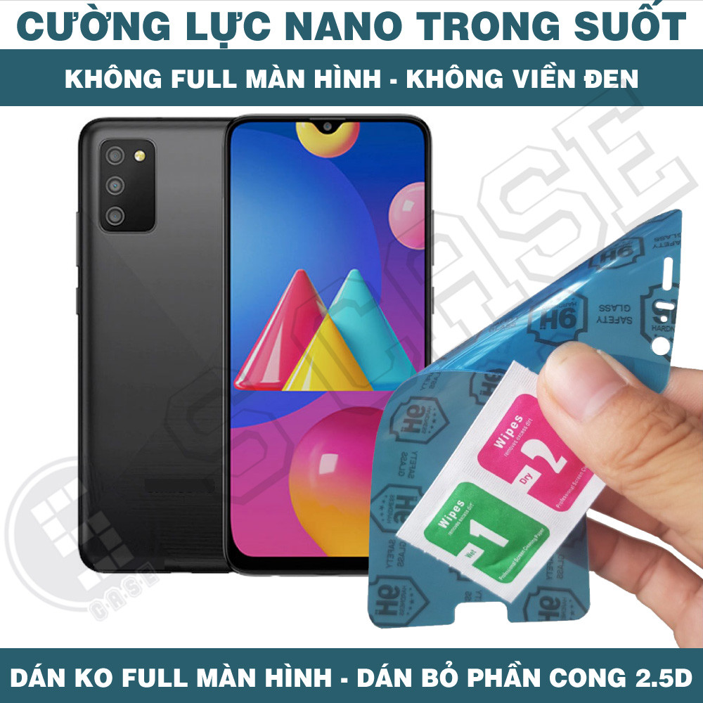 Cường Lực Nano Cho Samsung M02 M02s M01s M01 Core - Trong Suốt, Không Full Màn, Không Viền Đen