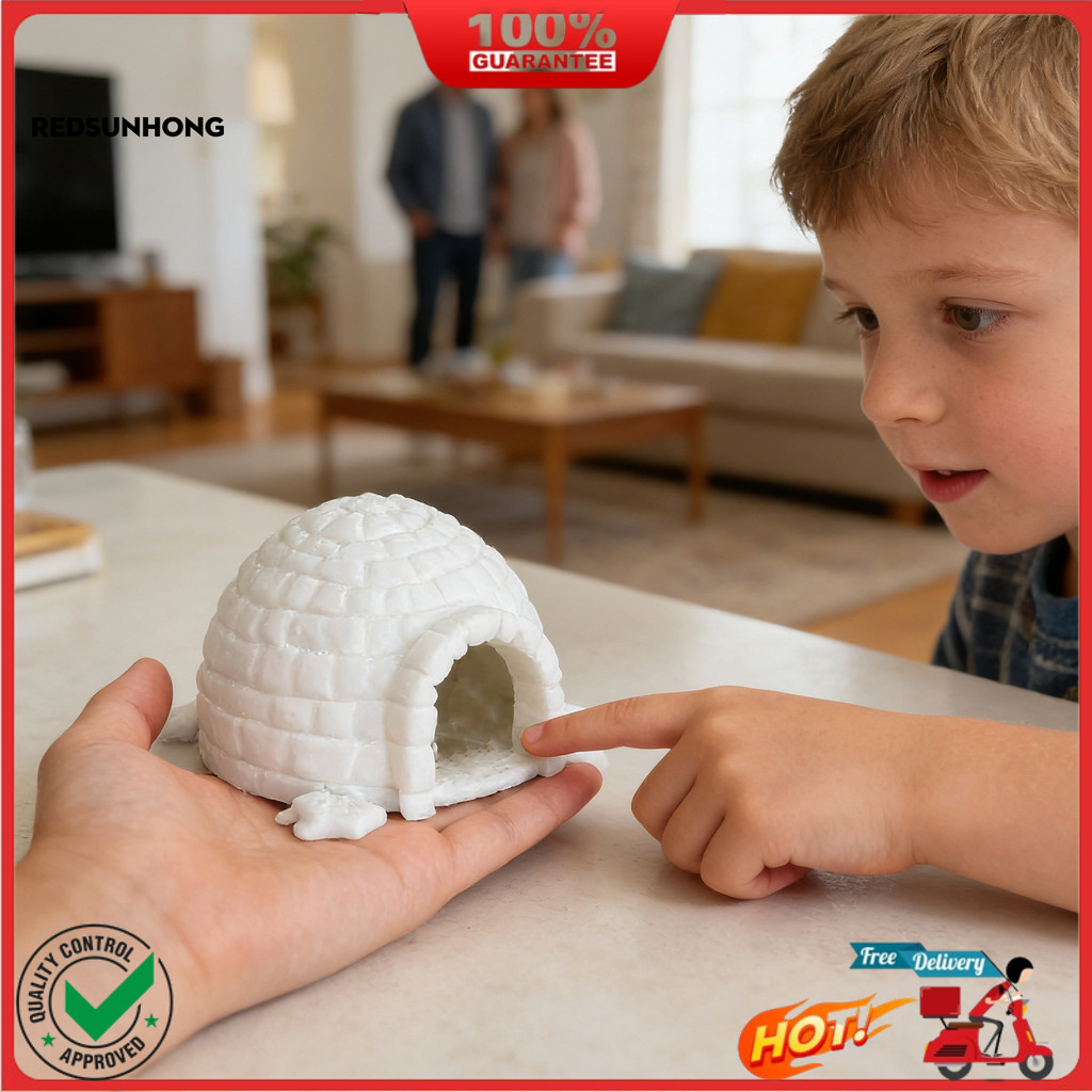 ☃Thu Nhỏ Igloo Hình Mini Sống Động Như Thật Nhà Băng Mô Hình Bể Cá Nơi ẩn náu Động Nuôi Bắc Cực Iglo