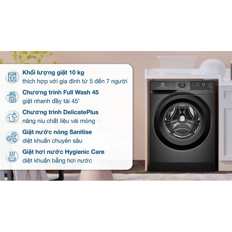 Máy giặt Electrolux UltimateCare 300 Inverter 10 kg EWF1024D3SC 2024 - THÁI LAN Bảo hành chính hãng