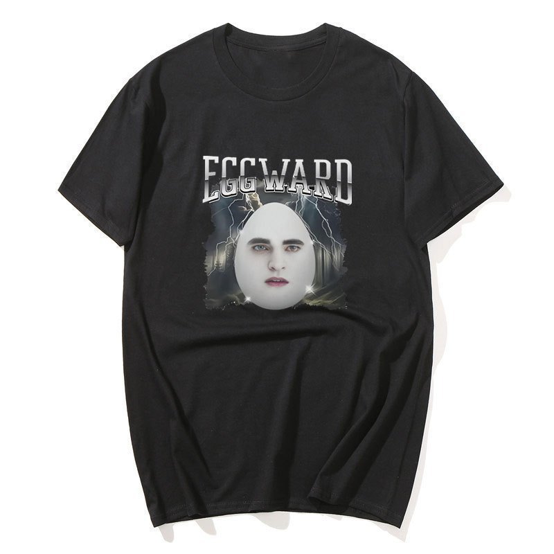 2026 Áo nam Ngộ nghĩnh Trứng Meme Áo Nam Nữ Cotton Nguyên Chất Ngộ nghĩnh Áo Thun Cổ Tròn Edward Cul