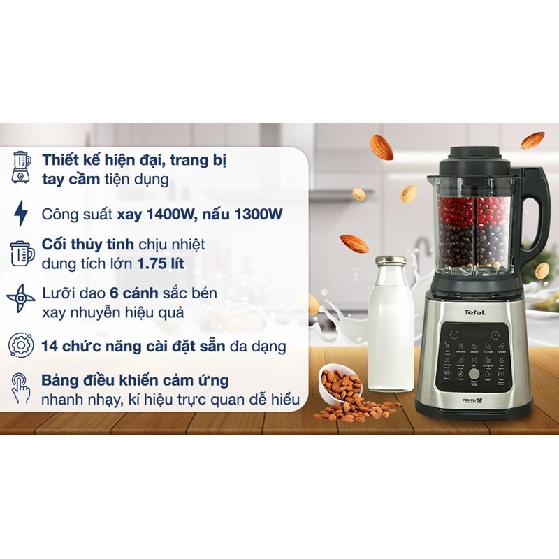 Máy làm sữa hạt đa năng Tefal BL83SD66 Bảo hành chính hãng