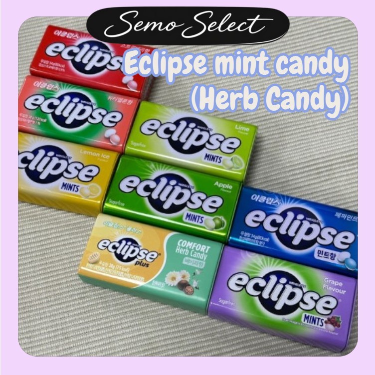 ECLIPSE [Eclipse] Kẹo không đường kèm hộp thiếc / Kẹo mềm / Kẹo bạc hà Nhiều hương vị