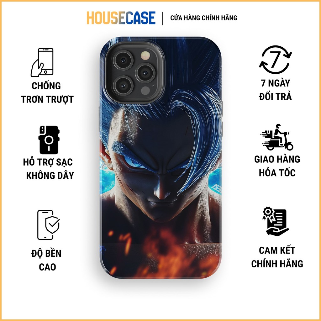 Ốp lưng iphone HEYCASE GOHAN BEAST DRAGON BALL SUPER SUPER HERO tóc bạc TPU cứng