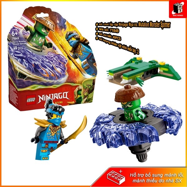 Đồ chơi lắp ráp LEGO NINJAGO 71849 Nya vs. Mutation Monster Spinner