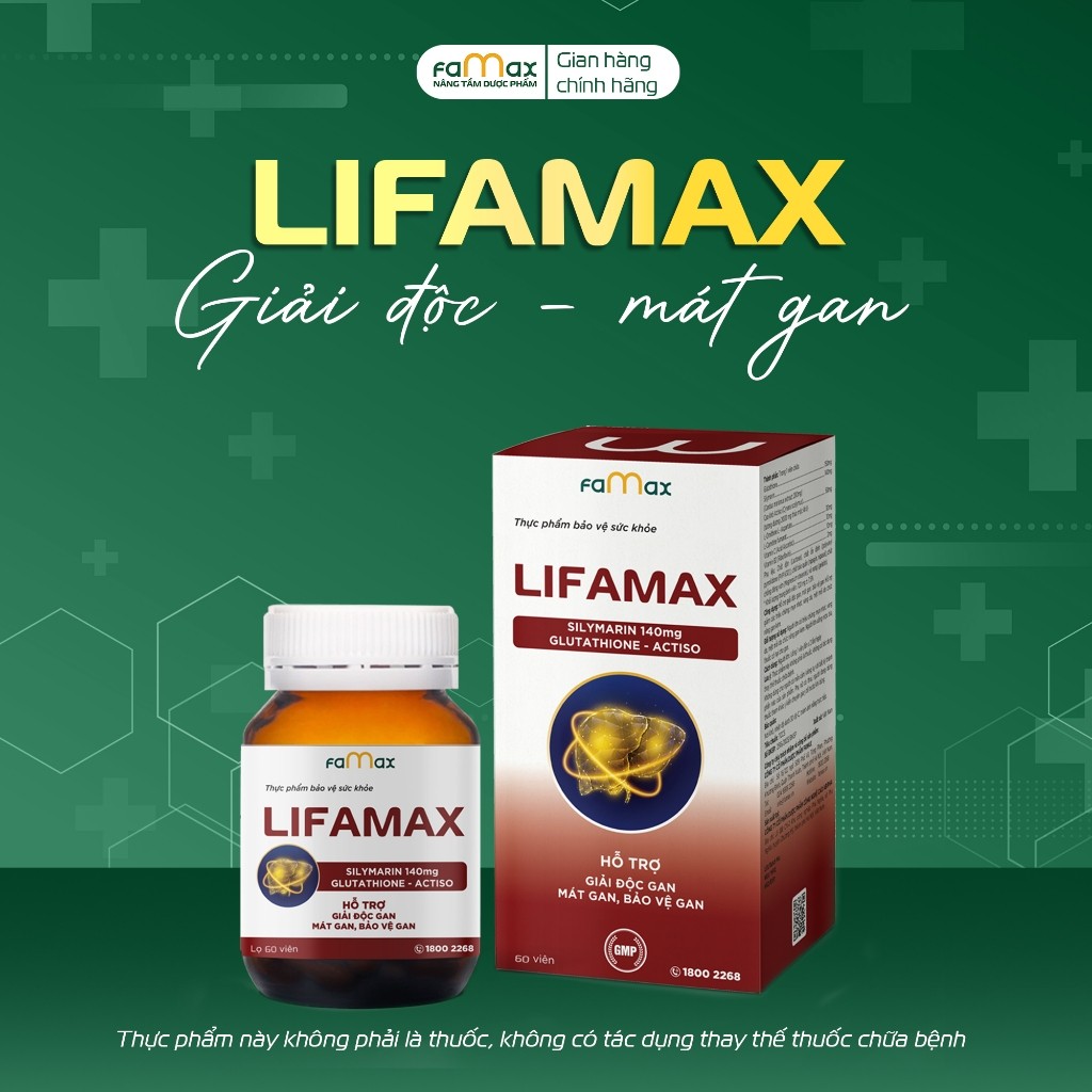 [Tặng Quà Lên Tới 500K] Viên Bổ Gan Lifamax Famax Hỗ Trợ Giải Độc, Mát Gan, Giảm Mụn Nhọt, Vàng Da
