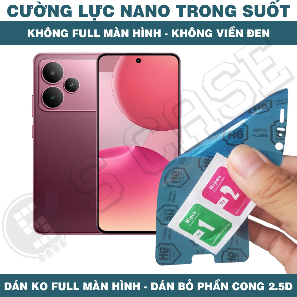 Cường Lực Nano Cho Realme P4 Pro P4 Power P4 Lite P4x - Trong Suốt, Không Full Màn, Không Viền Đen