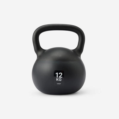 Tạ bình vôi Kettlebell 12 kg tập tại nhà DECATHLON Đen mã 8946052