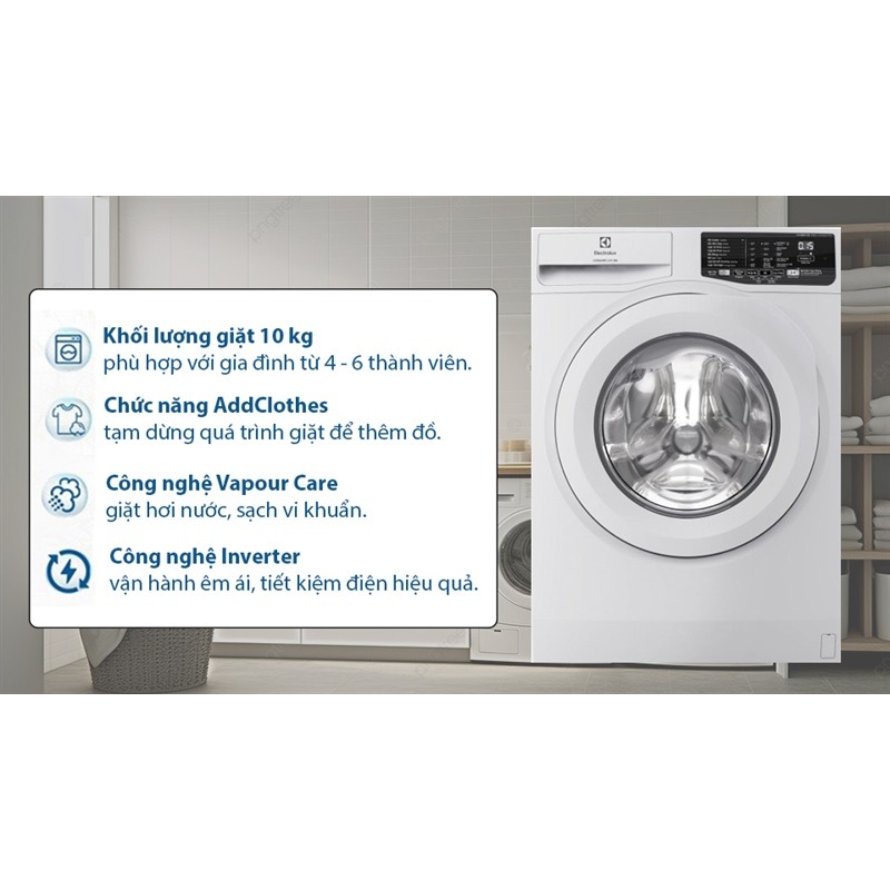 Máy giặt Electrolux Inverter 10 kg EWF1025DQWB - THÁI LAN Điện Máy KHO RẺ