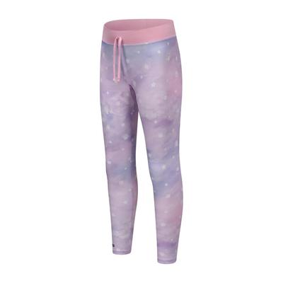 Quần legging lướt sóng trẻ em DECATHLON 500 tím/họa tiết mã 8853333