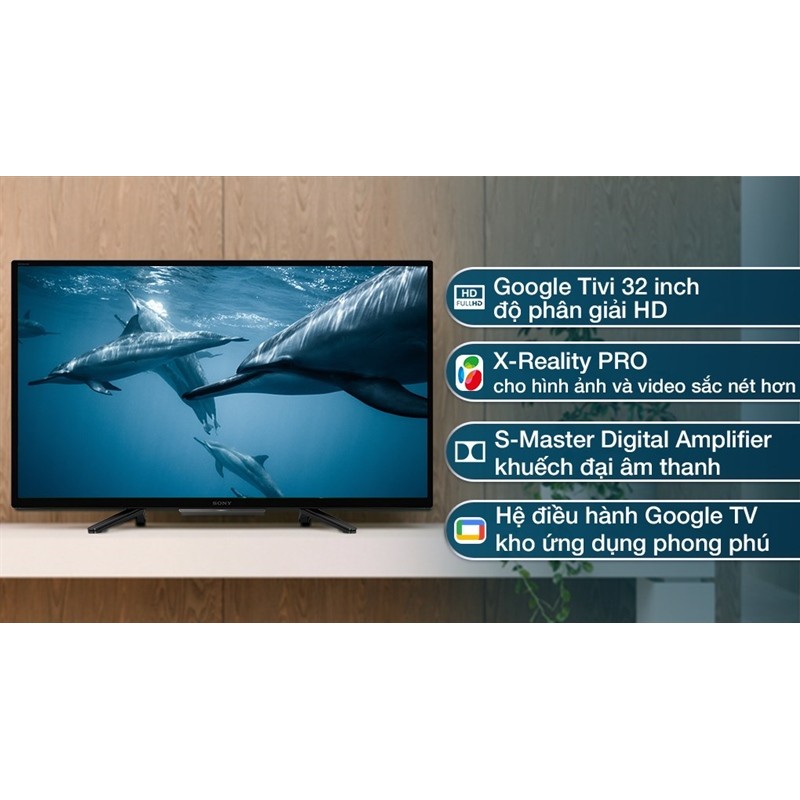 Google Tivi Sony 32 inch KD-32W830K - Việt Nam Hãng bảo hành