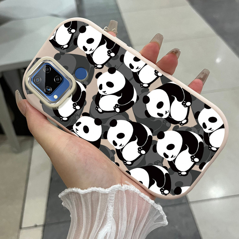 Ốp Lưng Áp dụng cho Realme C15 Case Silicone Gấu trúc