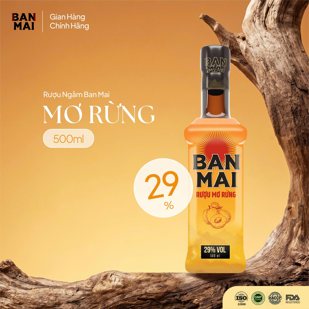 Rượu ngâm Ban Mai - Mơ rừng 29 độ | Rượu Mơ rừng chưng cất truyền thống
