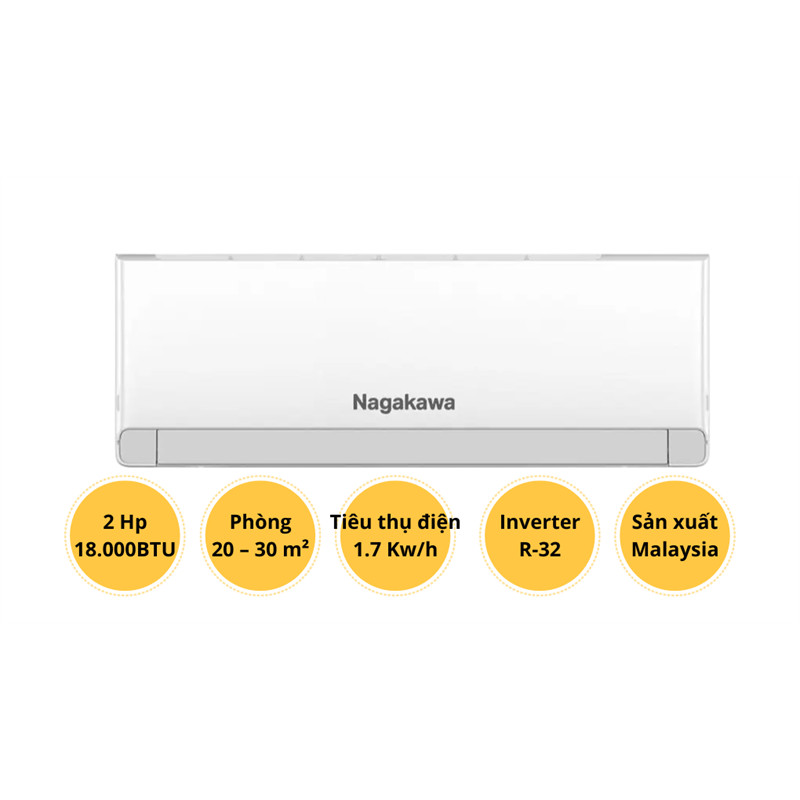 Máy Lạnh Nagakawa Inverter 2 Hp NIS-C18R2U51- Malaysia Hãng bảo hành