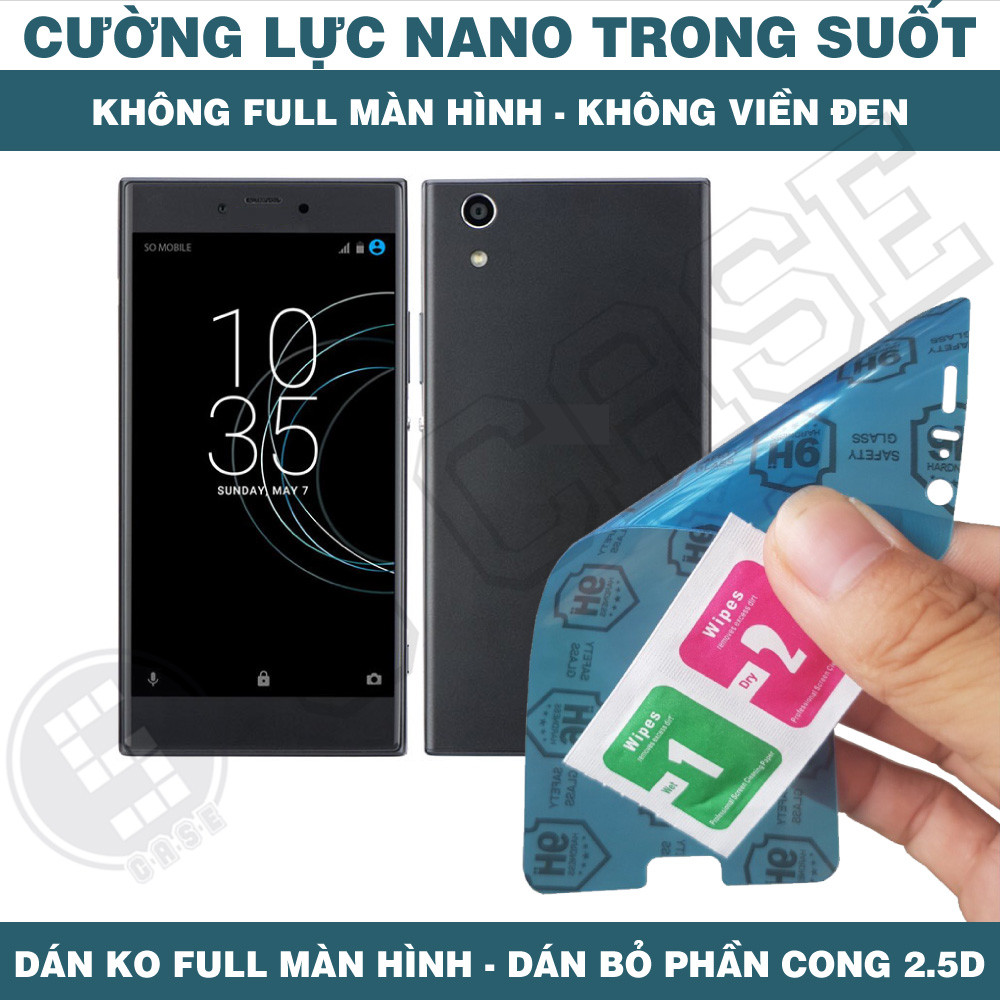 Cường Lực Nano Cho Sony Xperia R1 Plus C5 Ultra E5 M5 - Trong Suốt, Không Full Màn, Không Viền Đen