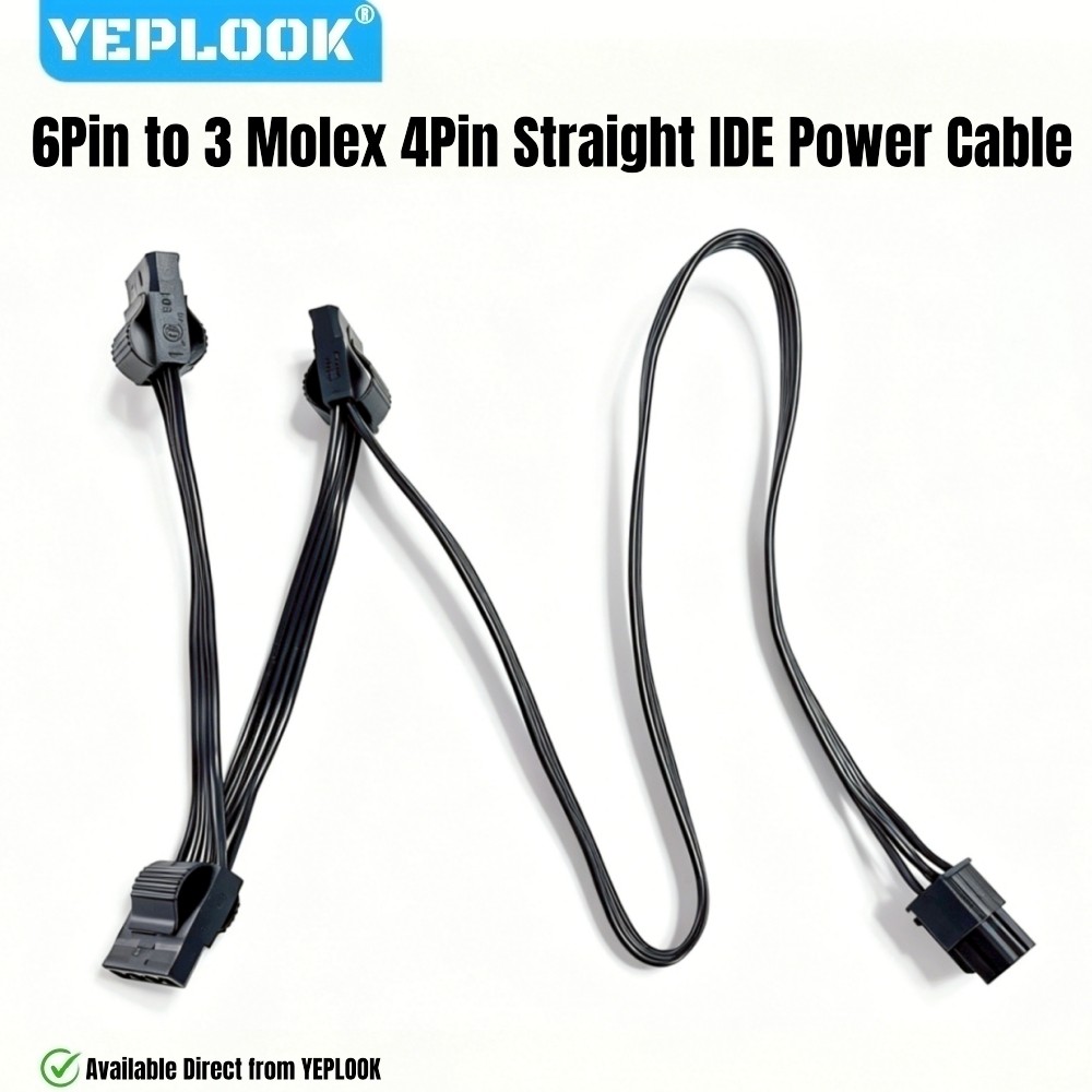 Dành Cho Corsair HX Platinum, 6Pin Đến 3 Molex Thẳng, IDE 4Pin Cáp Nguồn Cho Corsair HX1200, HX1000,