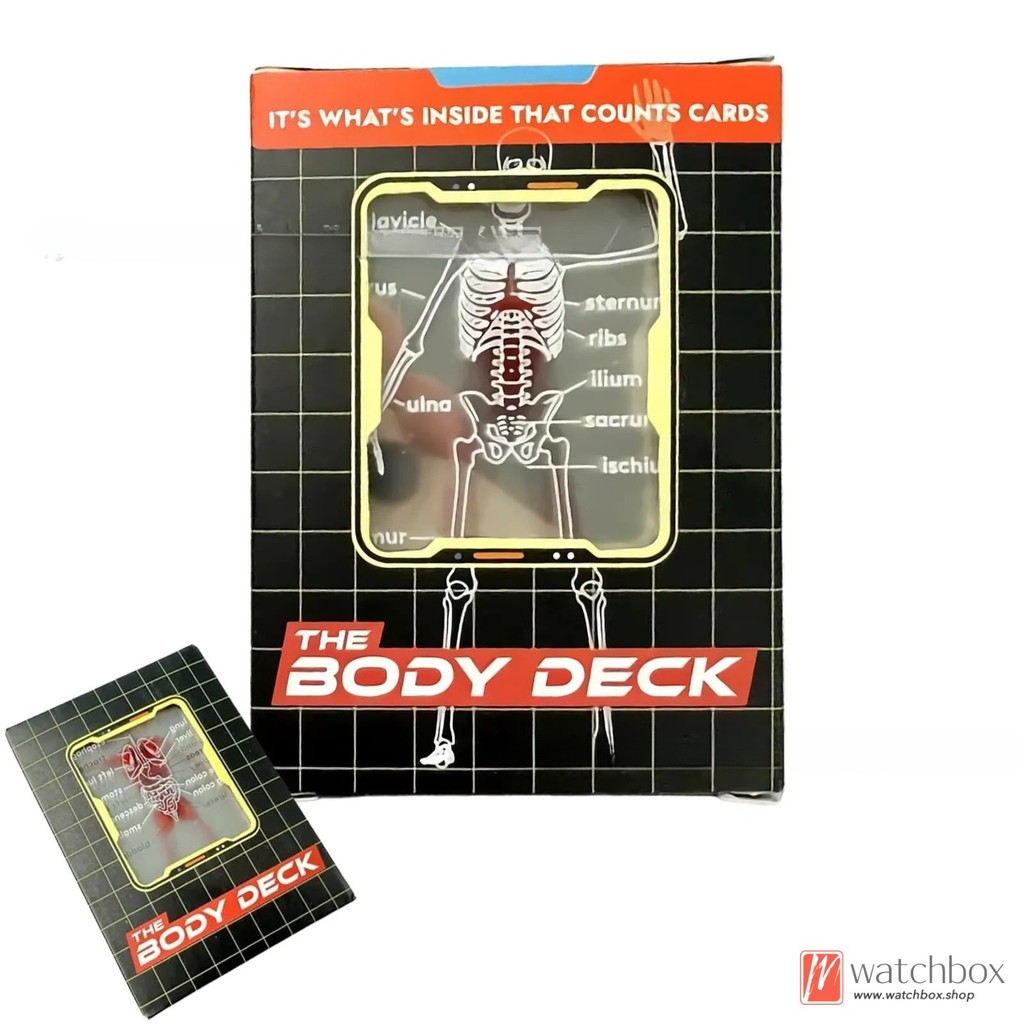 Hình ảnh 3D Thẻ chơi giáo dục Bộ bài cơ thể Bài Poker Vui nhộn Trong suốt Giải phẫu con người Thẻ ch