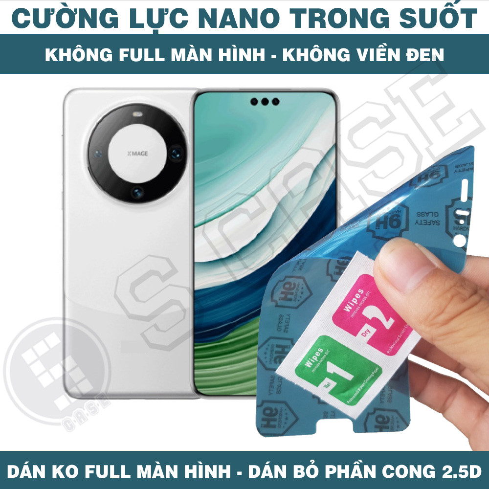 Cường Lực Nano Cho Huawei Mate 60 Pro Pro+ Mate 60 RS Ultimate - Trong Suốt, Không Full Màn, Không V