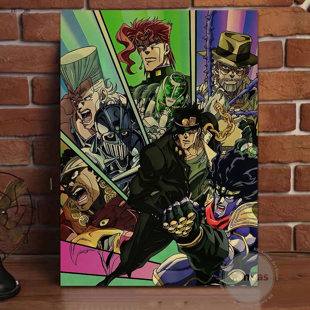 Canvas Anime Jojo Kỳ Dị Phiêu Lưu Hình Ảnh Nhà Manga Trang Trí Tranh Poster Hd In Nghệ Thuật Treo Tư