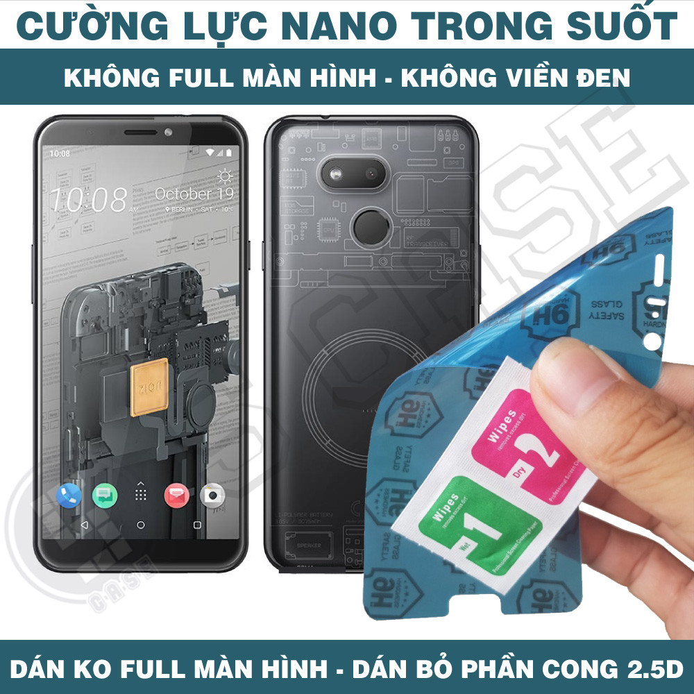 Cường Lực Nano Cho HTC Exodus 1s Exodus 1 - Trong Suốt, Không Full Màn, Không Viền Đen