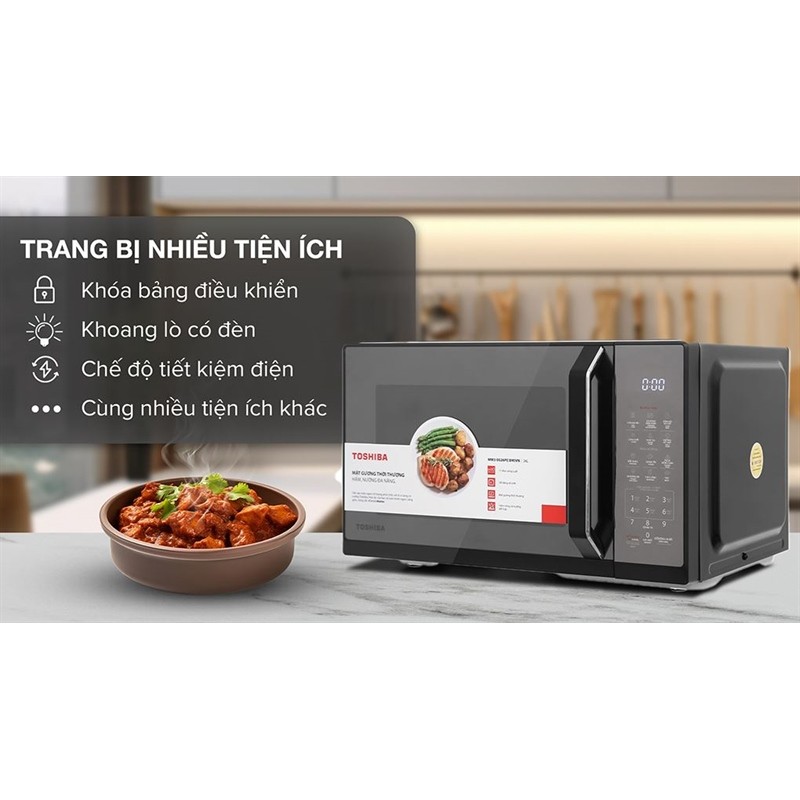 Lò vi sóng Toshiba MW3-EM26PE(BM)VN 26 lít 2025 - THÁI LAN Bảo hành hãng