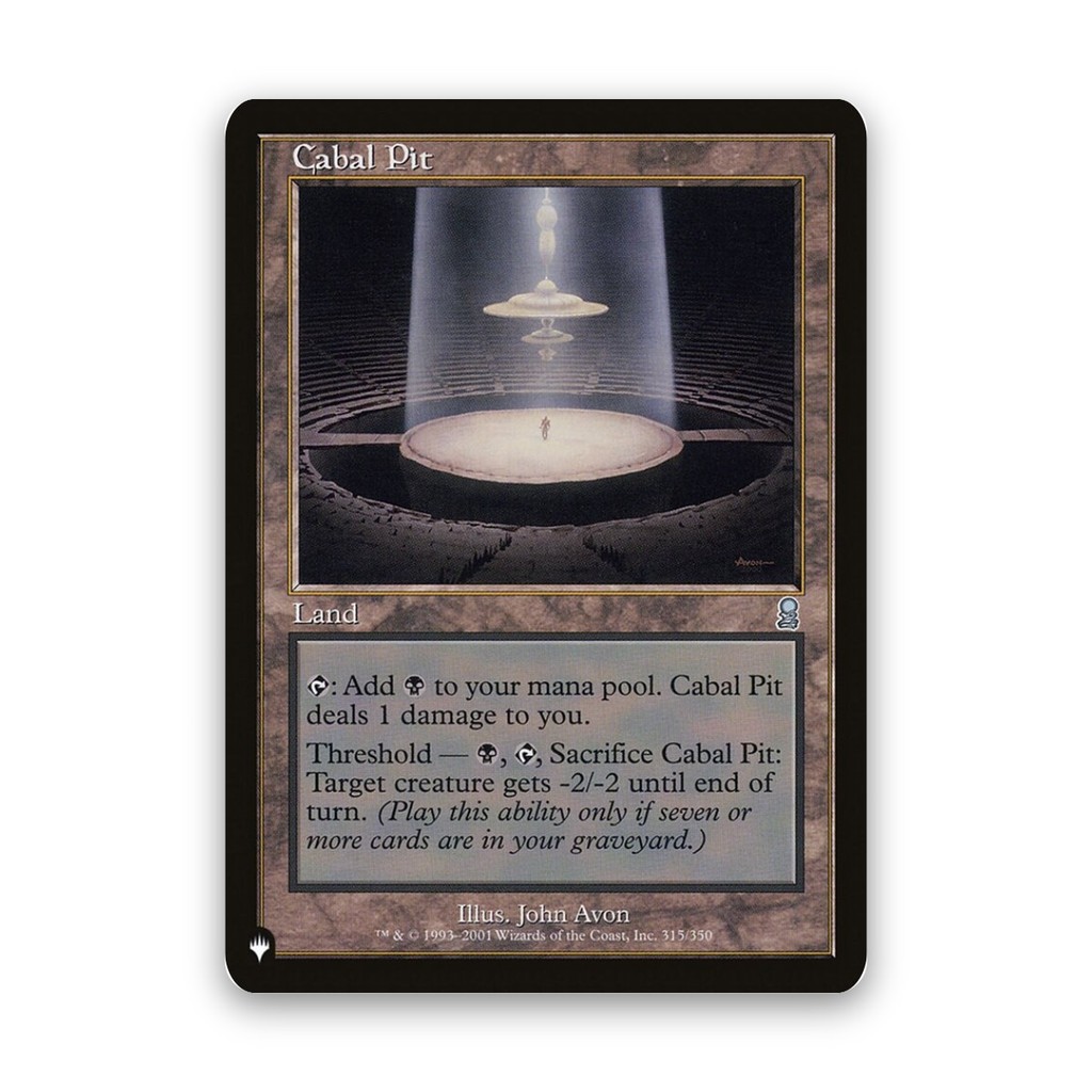 [MTG] Cabal Pit (ODY-315) [PLST] [LAND] [UNCOMMON] [NORMAL] | Phép thuật tập hợp
