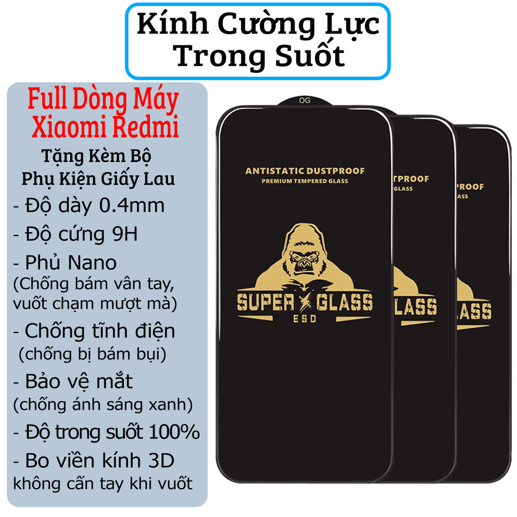 Kính cường lực Xiaomi 15 / Xiaomi 15T / 15T Pro,kính kingkong xiaomi redmi full màn