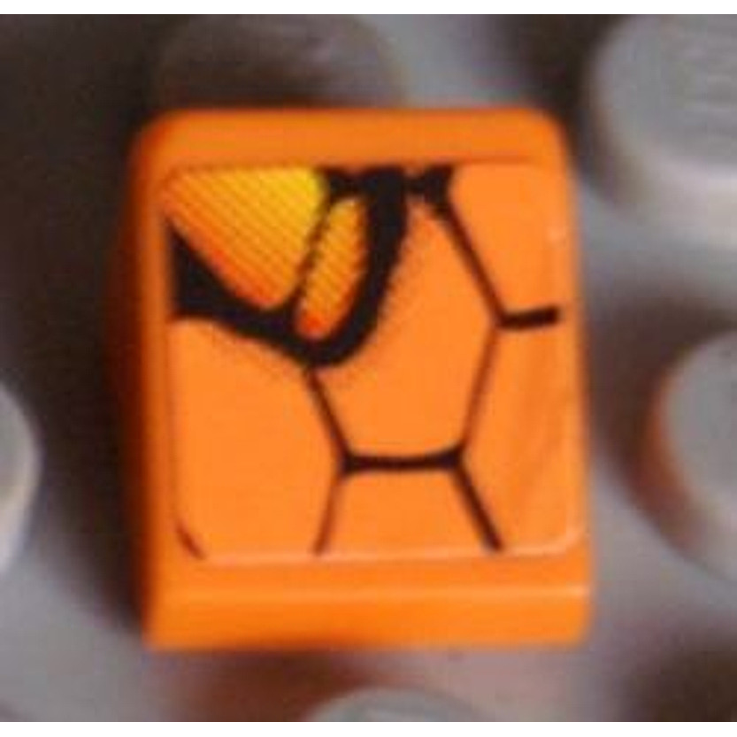 Brick2cube Part - Slope 30 1 x 1 x 2 / 3 với mẫu da rắn bên phải (Sticker) - Set 8158 - 54200pb048R
