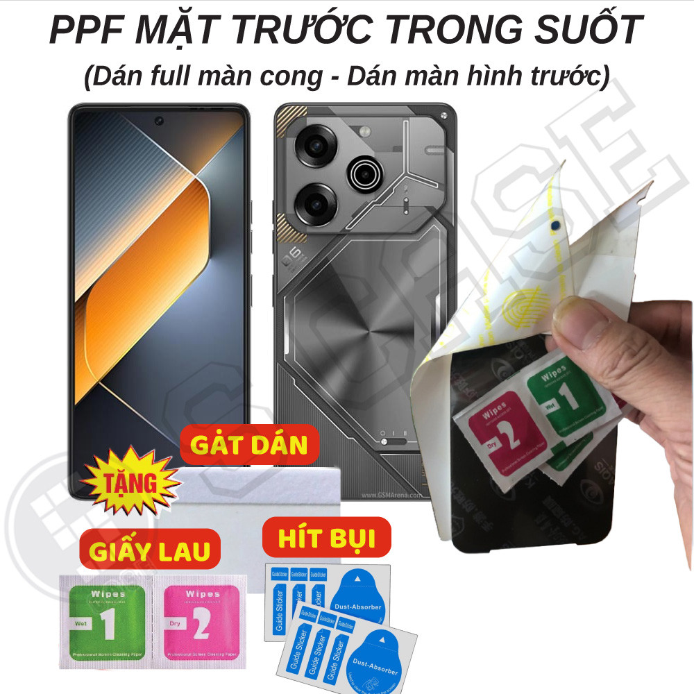 Dán PPF Full Màn Trong Suốt Cho Tecno Pova 6 Pro Pova 6 Neo Pova 6