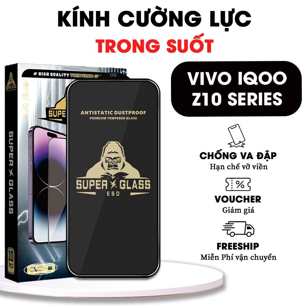 Kính cường lực Vivo IQOO Z10 Turbo Pro / Z10x / Z10 Lite full màn, bảo vệ màn hình điện thoại