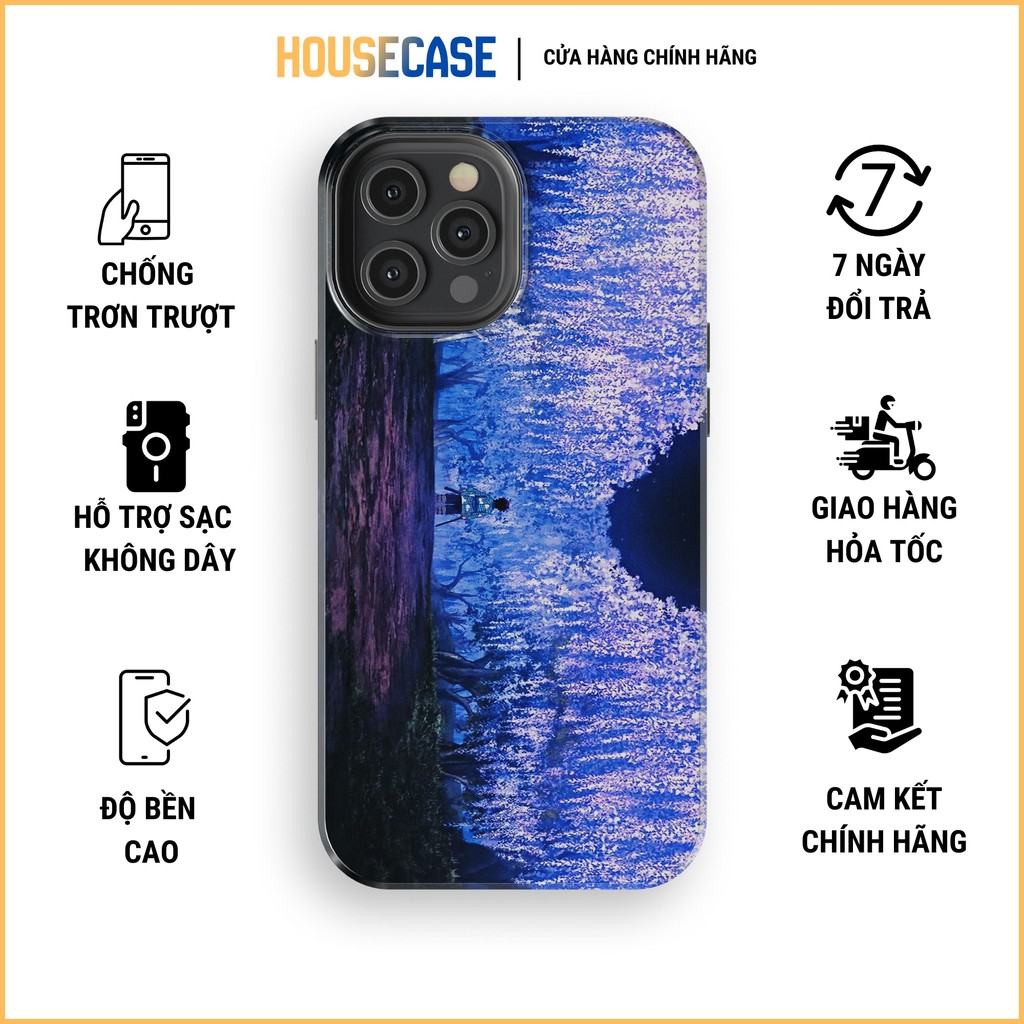 Ốp lưng iphone KAGAYA UBUYASHIKI DEMON SLAYER vườn hoa tử đằng tím đẹp TPU cứng