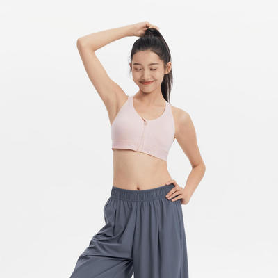 Áo bra thể thao nữ hỗ trợ cao có khóa kéo và cúp DECATHLON Hồng mã 8975862