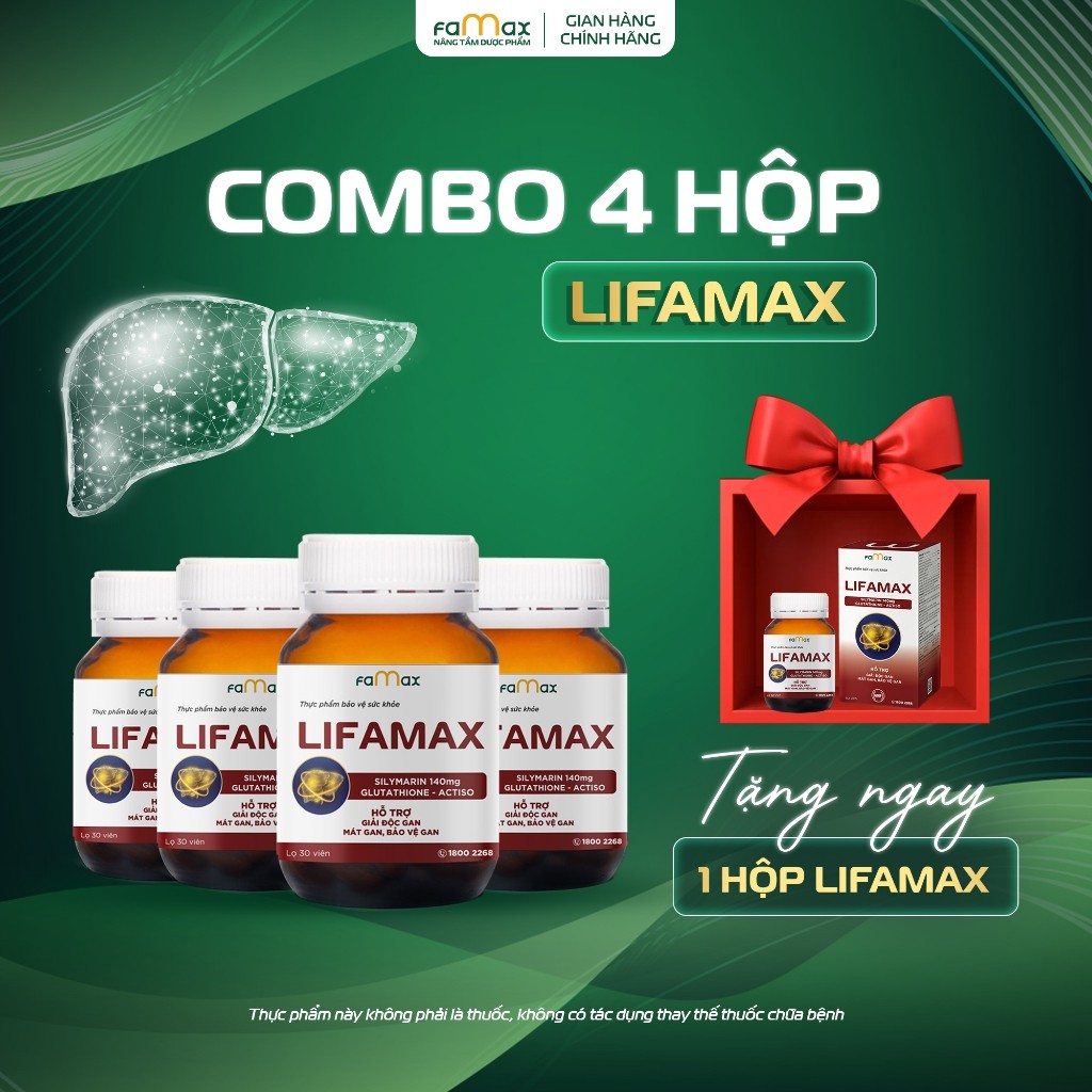 [Tặng Quà 215K] Thải Độc Gan Lifamax Famax Bảo Vệ Gan, Phục Hồi Chức Năng Gan