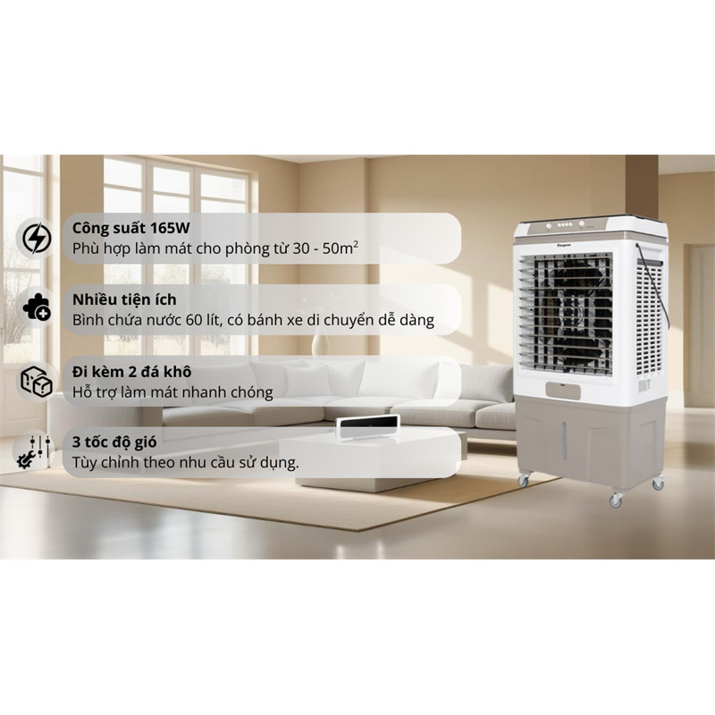 Quạt điều hoà Kangaroo KG50F99 165W 2024 Điện Máy KHO RẺ