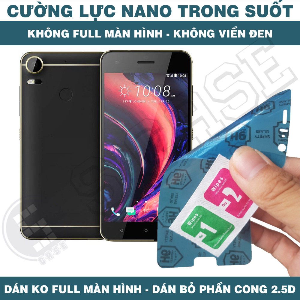 Cường Lực Nano Cho HTC Desire 10 Pro 10 Compact Desire 10 Lifestyle - Trong Suốt, Không Full Màn, Kh