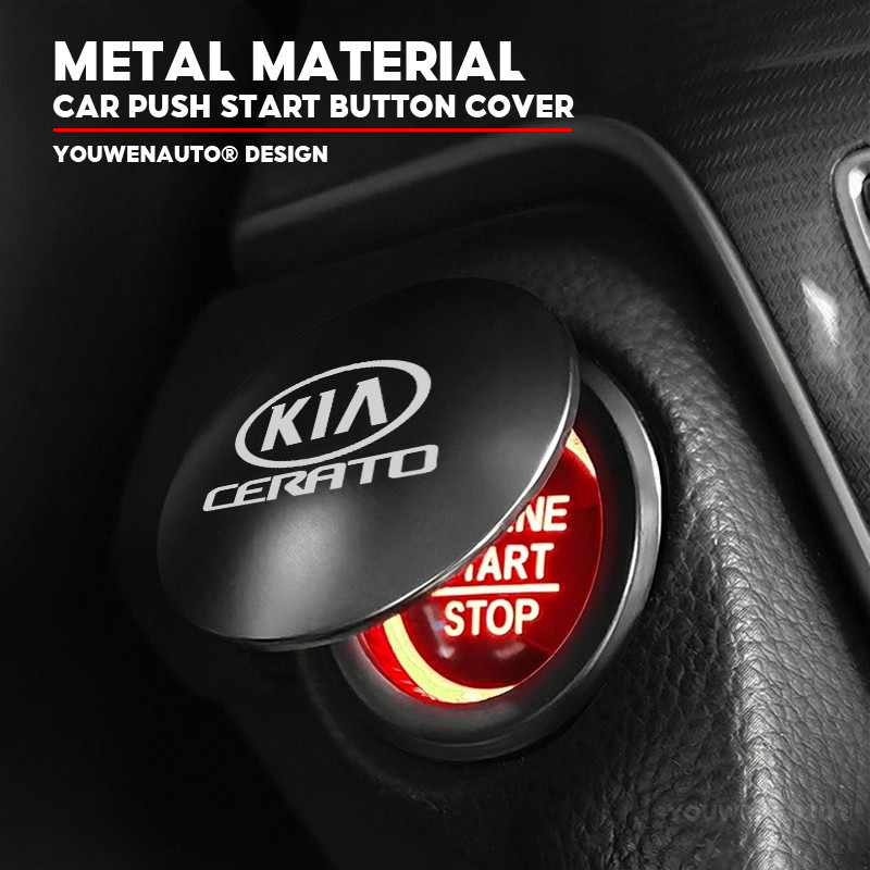 Dành Cho Xe Kia Cerato Nút Khởi Động Nắp Kim Loại Động Cơ Khởi Động Dừng Bảo Vệ Nắp Cho Cerato 2016 