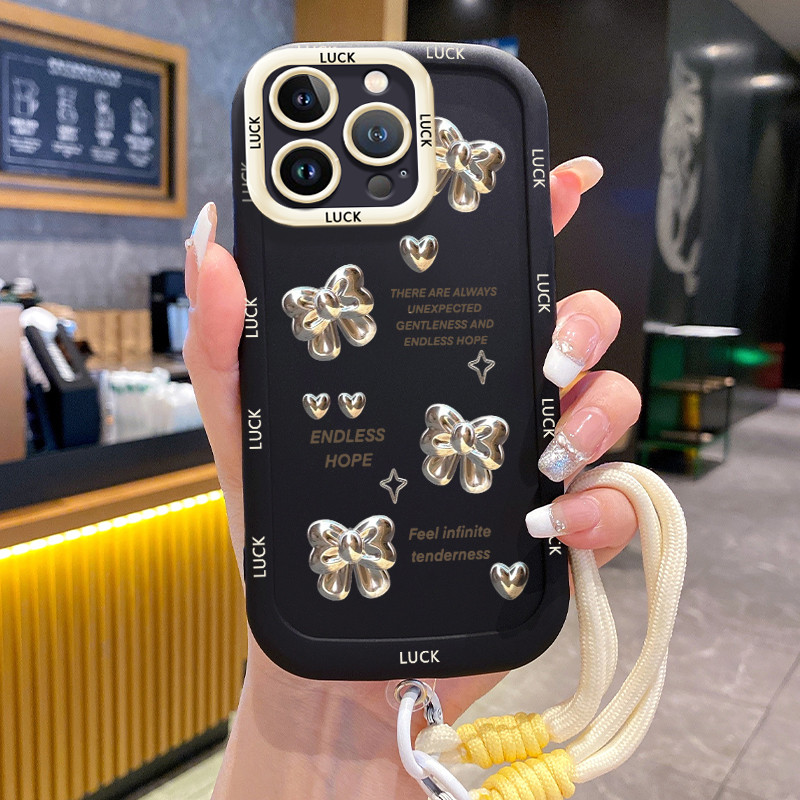 Ốp Lưng iPhone 11 11 Pro 11 Pro Max 12 12 Pro 12 Pro Max 13 13 Pro 13 Pro Max Case Bowknot nhỏ Với L