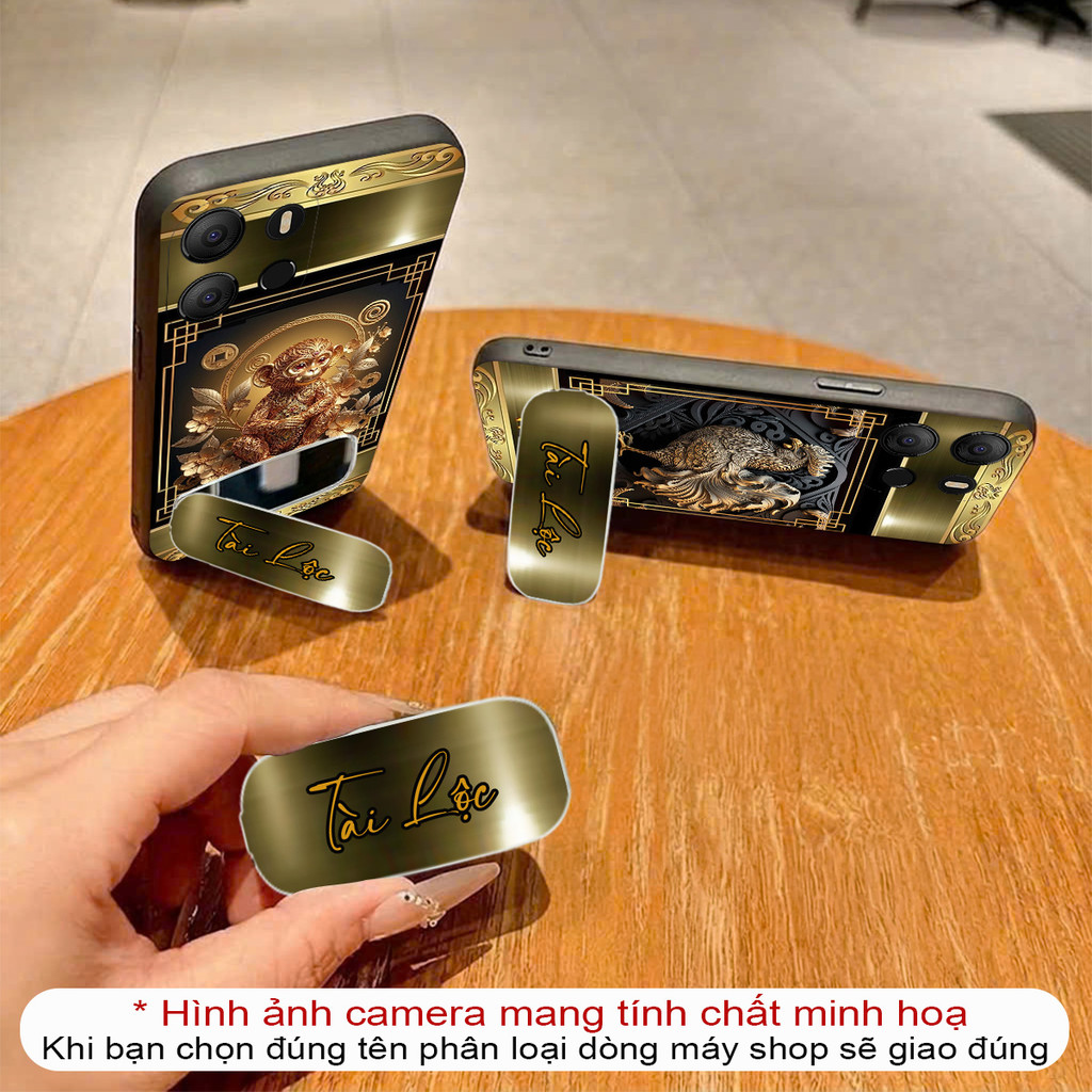Ốp dẻo Tecno Spark Go 2023 , Pop 7, Pop 7 Pro , Infinix note 7 kèm IRING đỡ điện thoại 12 con giáp