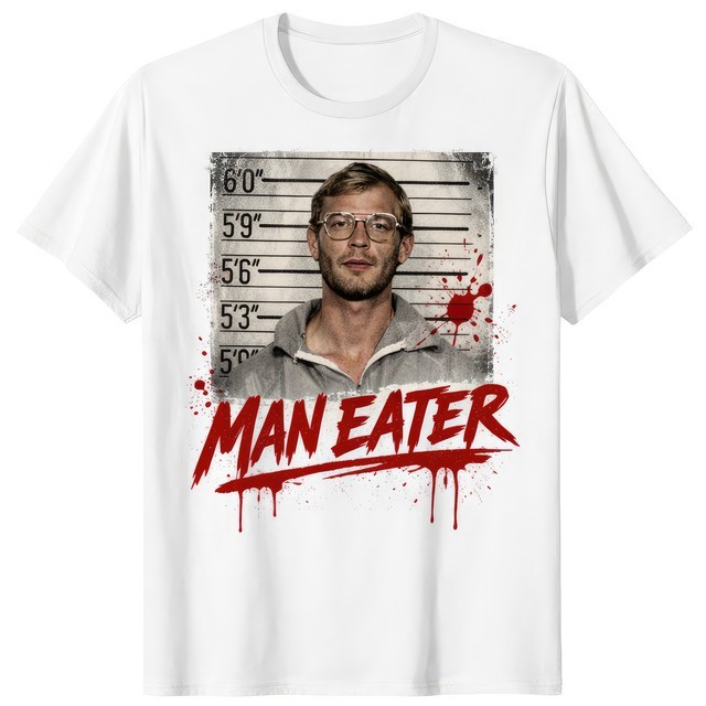 Áo thun họa tiết Jeffrey Dahmer Maneater Dark Humor