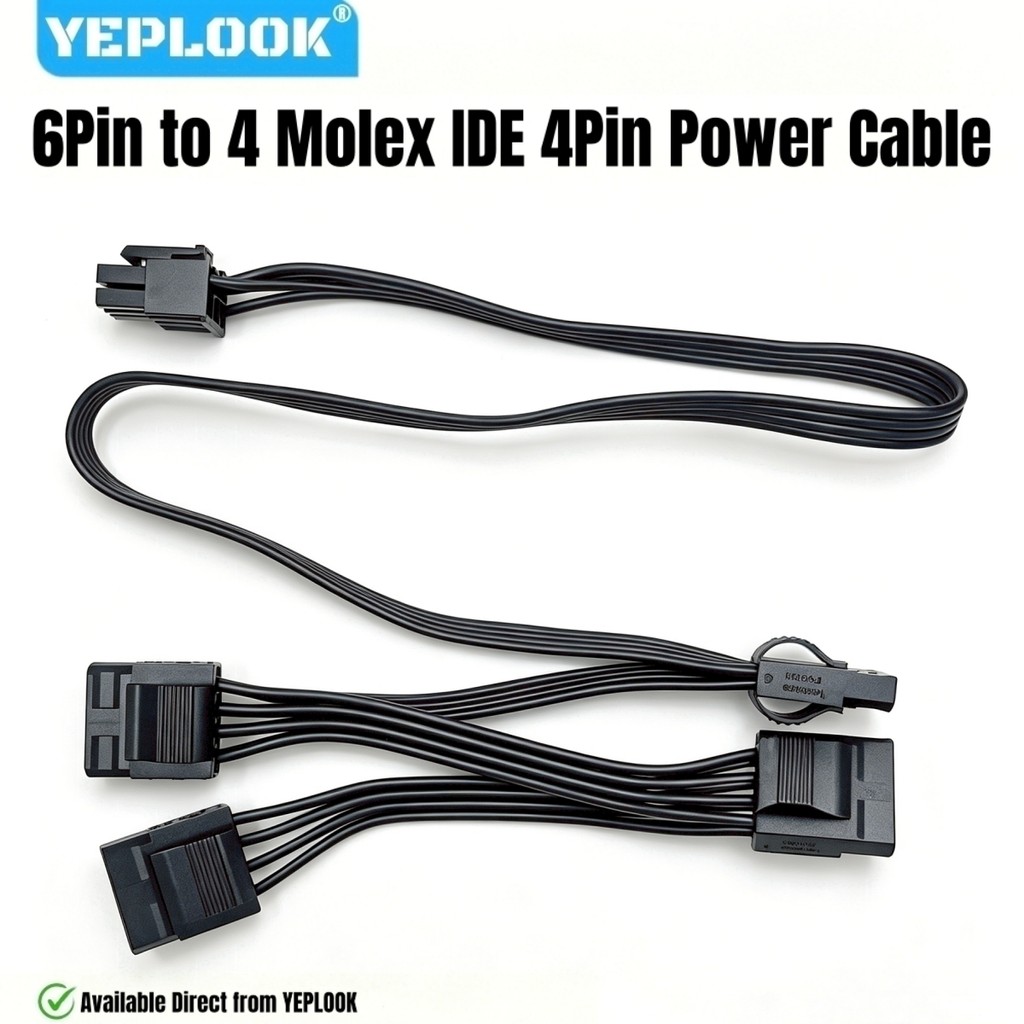 Cáp nguồn 4Pin đến 4 Molex Straight IDE 4Pin cho Corsair RM-x Type 4 PSU, RM1000x, RM850x, RM750x, R