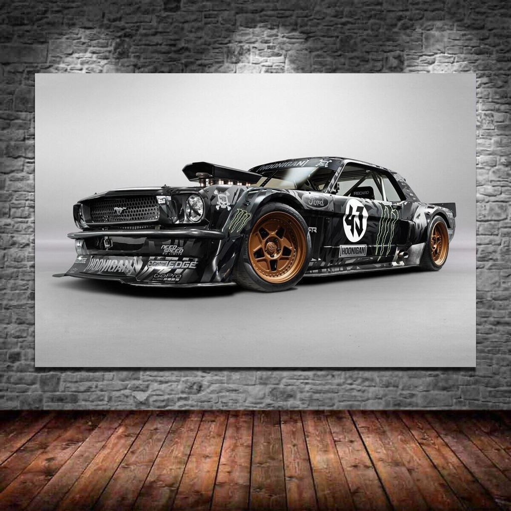 Supercar Ford Mustang Rtr Điều Chỉnh Trò Chơi Ô Tô Đua Xe Áp Phích Và In Canvas Treo Tường Nghệ Thuậ