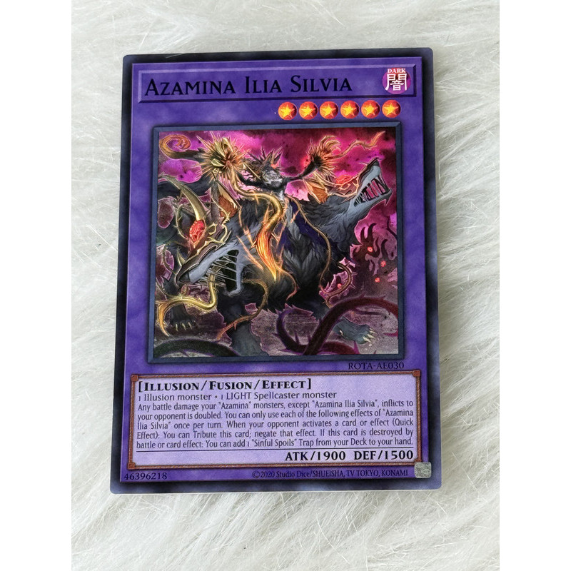 Thẻ bài Yugioh Tiếng Anh chính hãng:  "Azamina Ilia Silvia" (ROTA-AE030)
