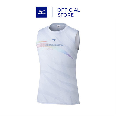 Áo Ba Lỗ Chạy Bộ Unisex Mizuno Osaka Marathon Expo Sleeveless Tee Xanh xám - J2MADY5720