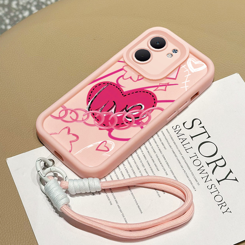 Ốp Lưng Cho OPPO A5X 4G A5X 5G Điện Thoại Trái Tim Thỏ Bảo Vệ Silicon Trong Suốt Chống Sốc