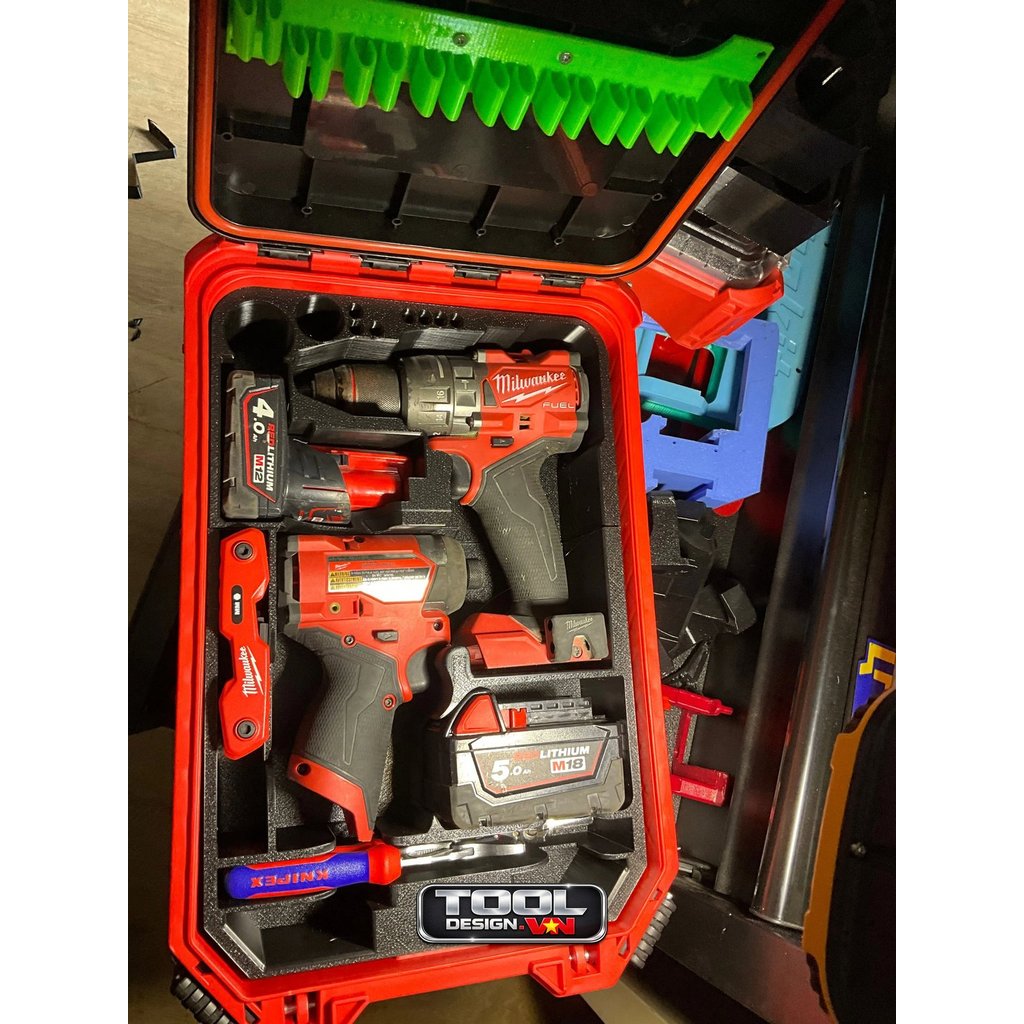 Khay máy Milwaukee M18 FID2, FPD3 thùng Lonbng - Tool Design Vn