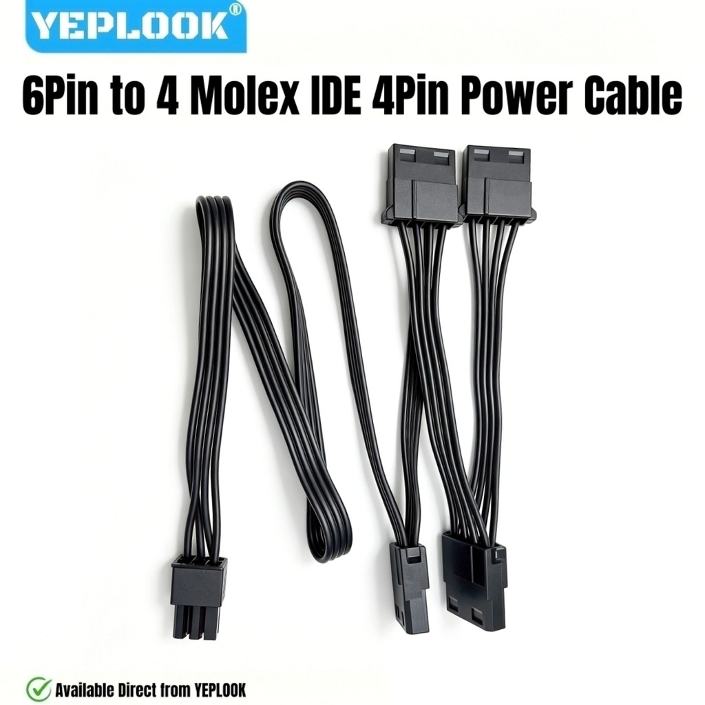 6Pin đến 4 Molex thẳng cho Corsair HX Platinum, IDE 4Pin cáp nguồn cho Corsair HX1200, HX1000, HX850