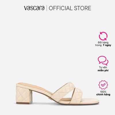 Vascara Guốc Mules Quai Đôi Hiệu Ứng Chần Bông - GNN 0243