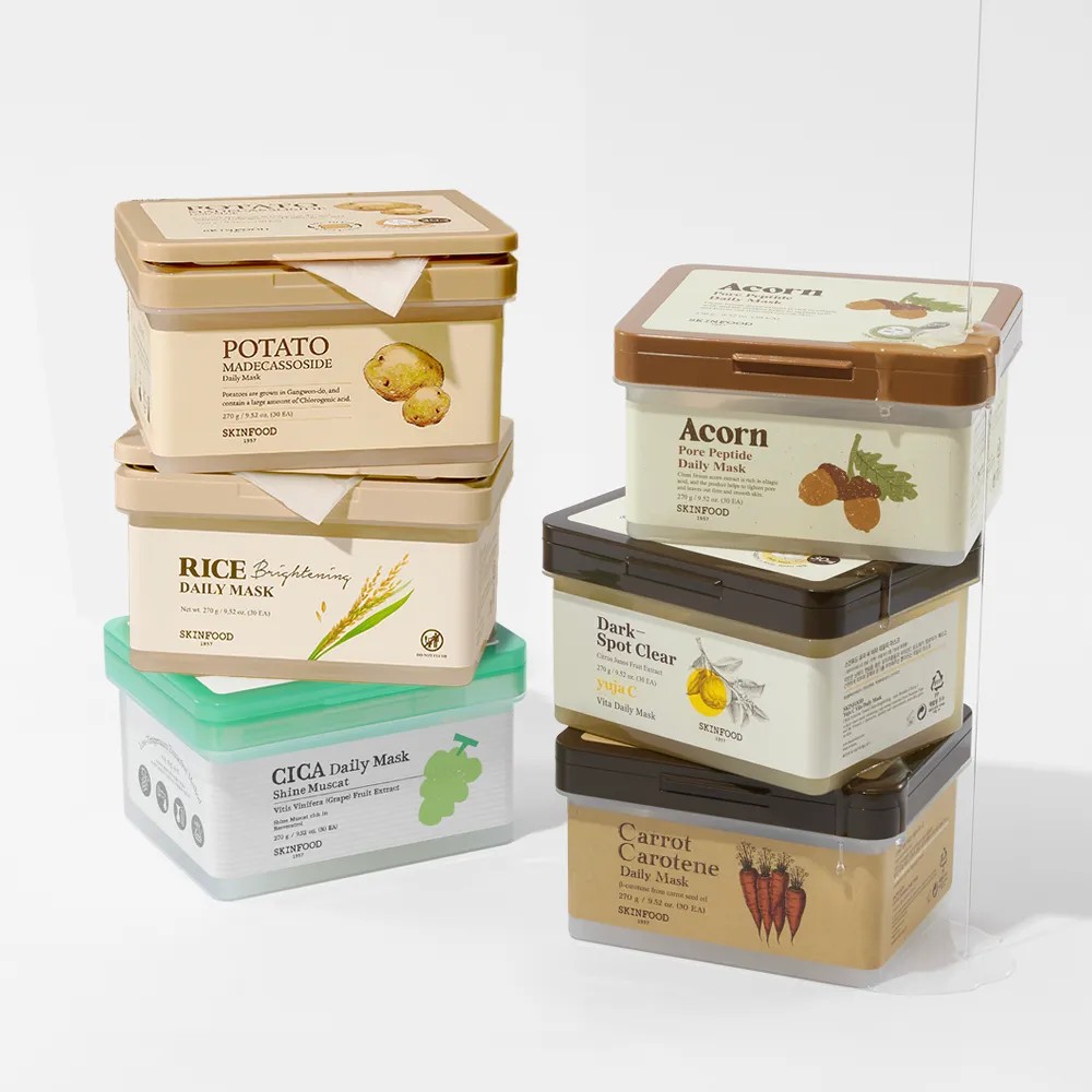 Tấm mặt nạ hàng ngày SKINFOOD 30ea - Khoai tây Madecassoside, Yuja C Vita, Shine Muscat Cica, Acorn 