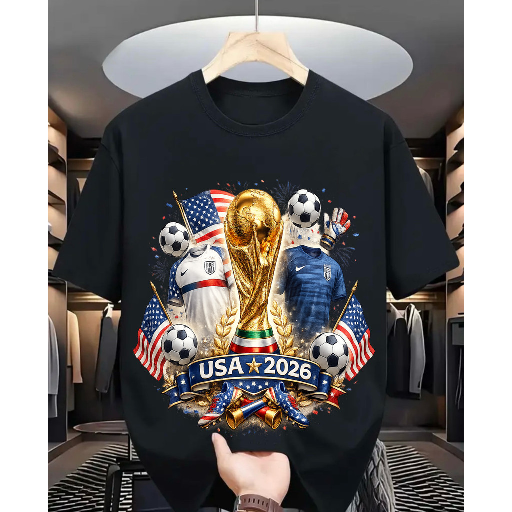 Áo bóng đá Hoa Kỳ 2026 World Cup Fan Tee Cờ ủng hộ bóng đá Hoa Kỳ