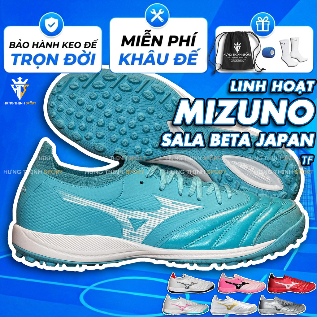 Giày Đá Bóng / Giày Đá Banh MIZUNO SALA BETA JAPAN |TF Sân Cỏ Nhân Tạo| Tặng Khâu Đế +BH Keo Đế Trọn
